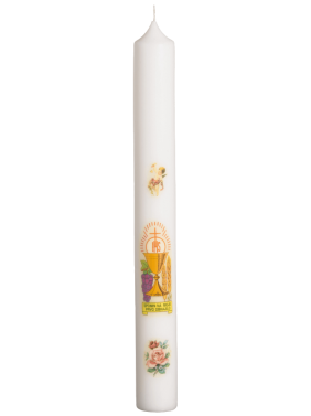Obhajilna sveča bela