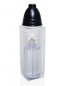 Sveča Kocka Velika 500ml prozorna