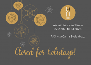 Closed for holidays EN