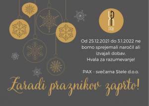 Zaradi praznikov zaprto SI