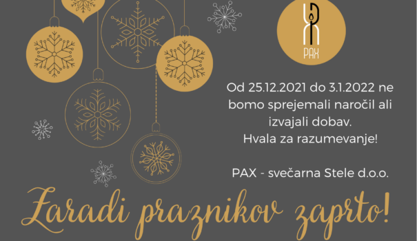 Zaradi praznikov zaprto SI
